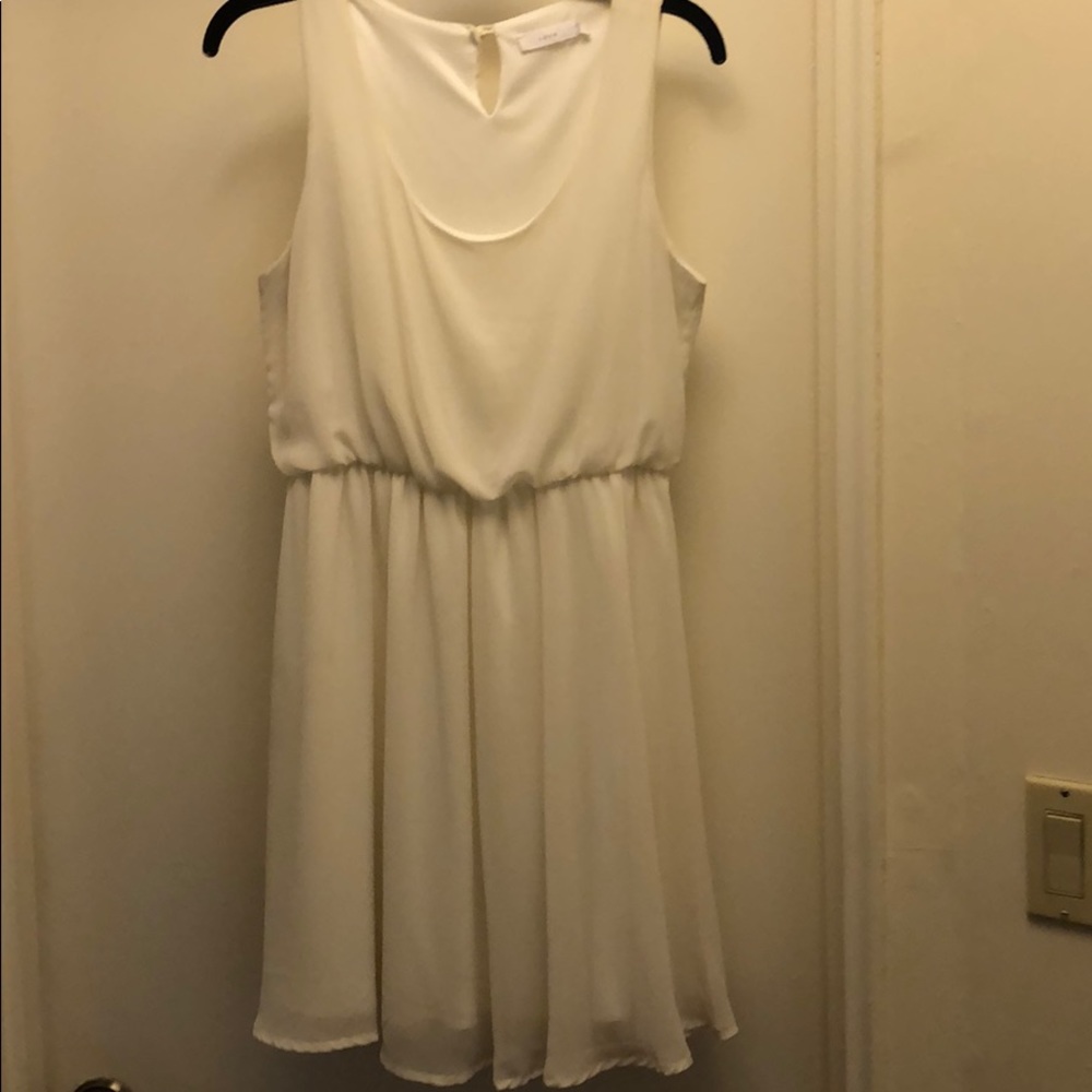Winter white chiffon dress